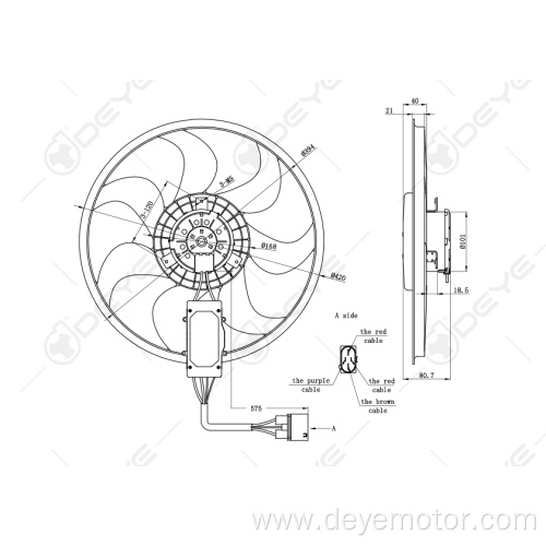 Auto radiator cooling fan for Q7 VW PORSCHE